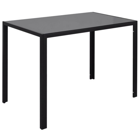 Ensemble de table à manger 7 pcs noir et blanc