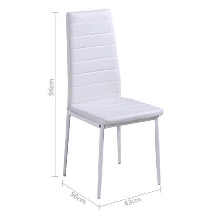 Ensemble de table à manger 7 pcs noir et blanc