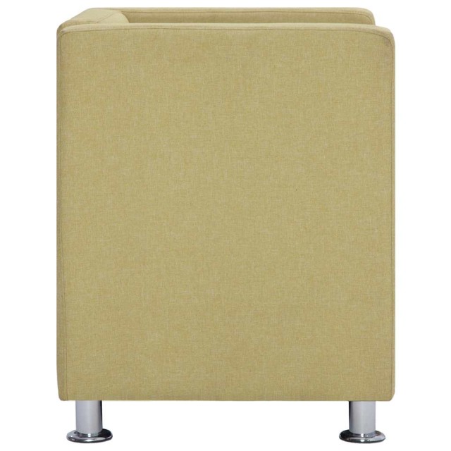 Fauteuil cube Vert Tissu