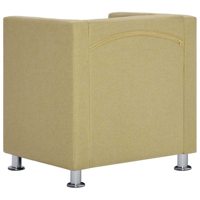 Fauteuil cube Vert Tissu