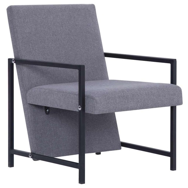 Fauteuil gris clair tissu