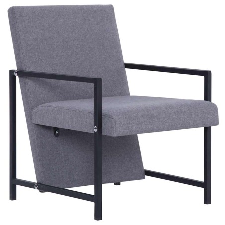 Fauteuil gris clair tissu