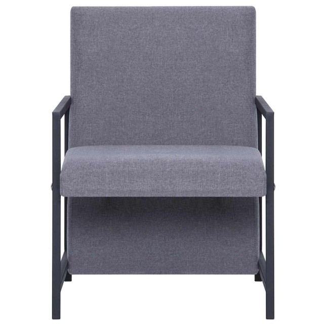 Fauteuil gris clair tissu