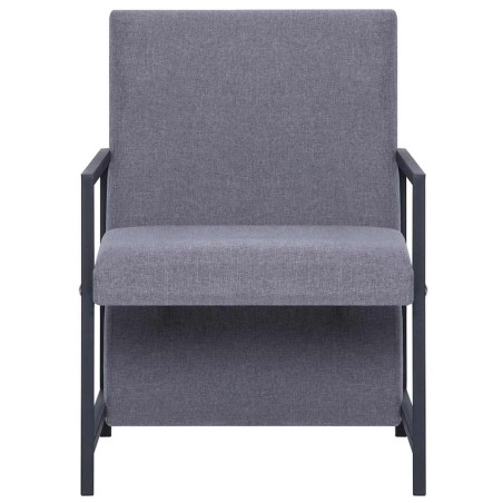 Fauteuil gris clair tissu