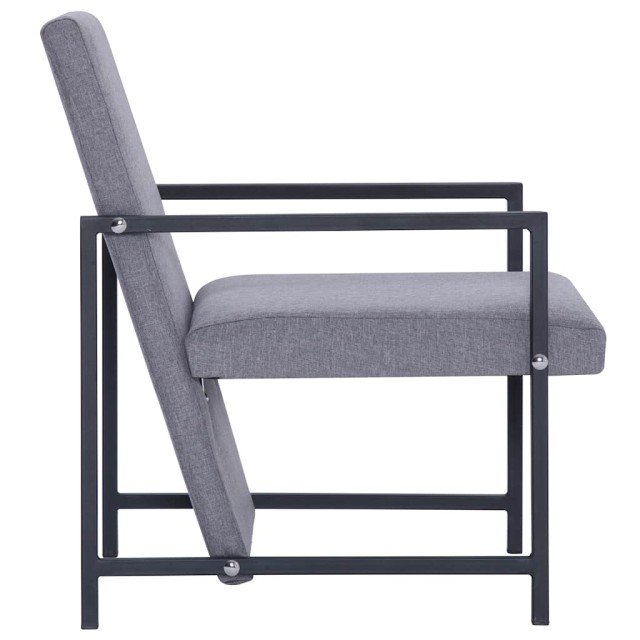 Fauteuil gris clair tissu