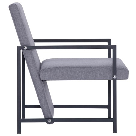 Fauteuil gris clair tissu