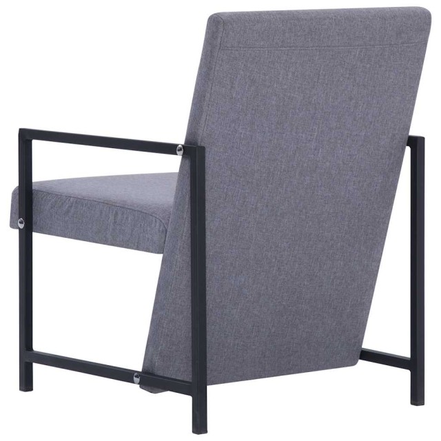 Fauteuil gris clair tissu