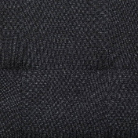 Canapé-lit avec deux oreillers gris foncé polyester