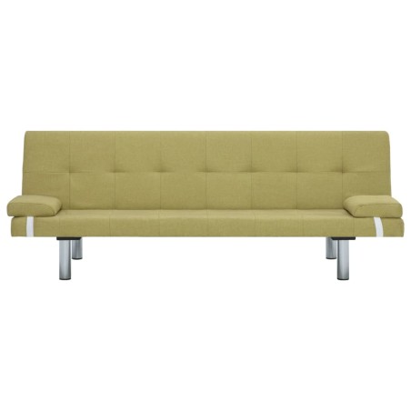Canapé-lit avec deux oreillers Vert Polyester