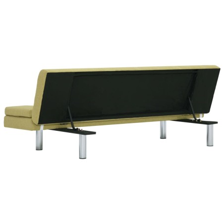 Canapé-lit avec deux oreillers Vert Polyester