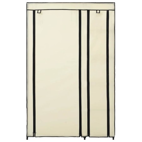 Garde-robes pliables 2 pcs Crème 110x45x175 cm Tissu