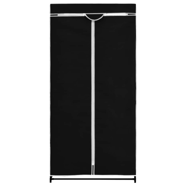 2 pcs Garde-robes Noir 75x50x160 cm