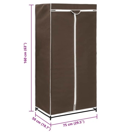2 pcs Garde-robes Marron 75x50x160 cm