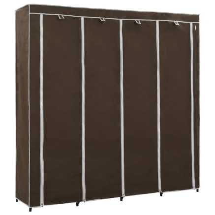 Garde-robe avec 4 compartiments Marron 175x45x170 cm 2
