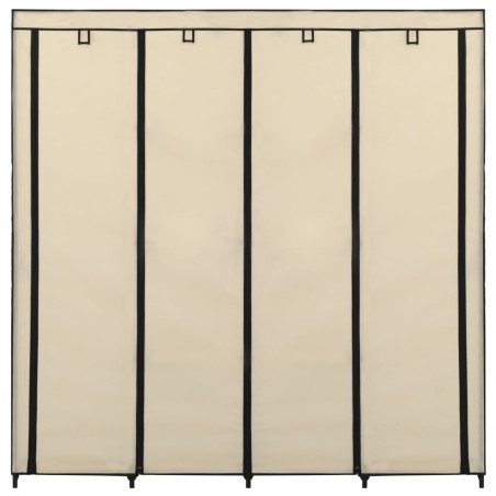 Garde-robe avec 4 compartiments Crème 175x45x170 cm