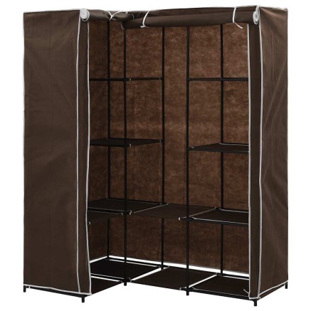 Garde-robe d'angle Marron 130x87x169 cm 2