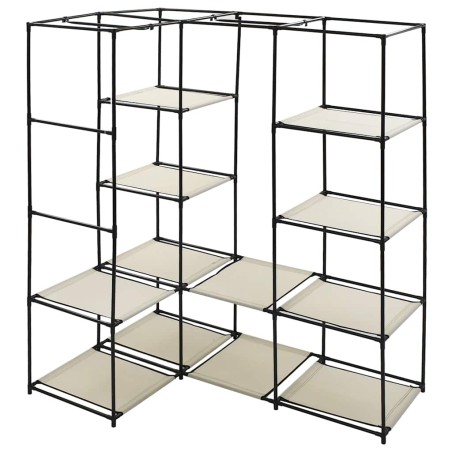 Garde-robe d'angle Crème 130 x 87 x 169 cm