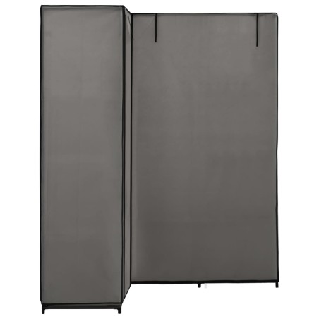 Garde-robe d'angle Gris 130 x 87 x 169 cm