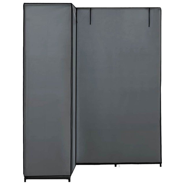 Garde-robe d'angle Gris 130 x 87 x 169 cm