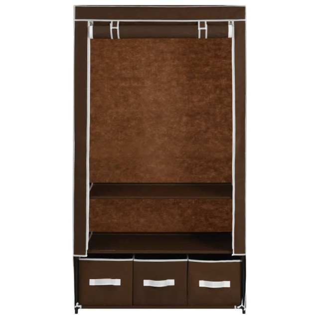 Garde-robe Marron 87x49x159 cm Tissu