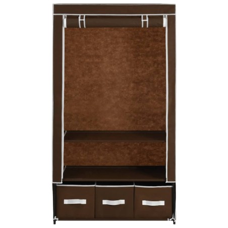 Garde-robe Marron 87x49x159 cm Tissu
