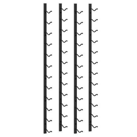 Casiers à bouteilles mural pour 12 bouteilles 2 pcs noir fer 2
