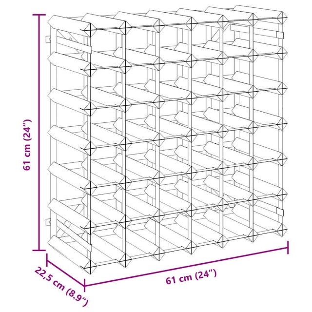 Casier à bouteilles 42 bouteilles Pinède solide