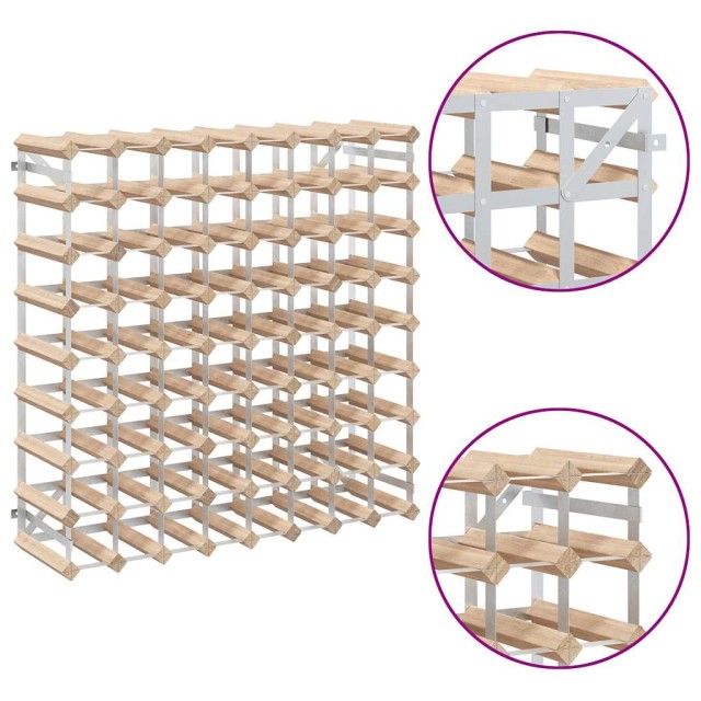Casier à bouteilles pour 72 bouteilles Pinède solide
