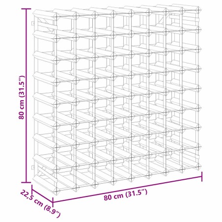 Casier à bouteilles pour 72 bouteilles Pinède solide