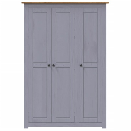 Garde-robe 3 portes Gris 118x50x171,5 cm Pin Assortiment Panama