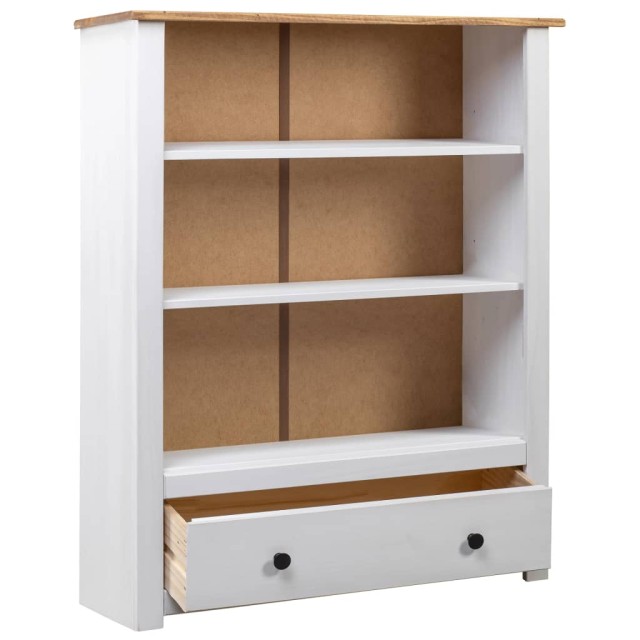 Bibliothèque Blanc 80x35x110 cm Pin massif Assortiment Panama