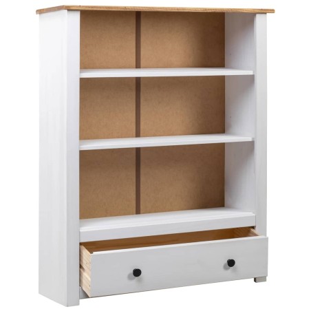 Bibliothèque Blanc 80x35x110 cm Pin massif Assortiment Panama