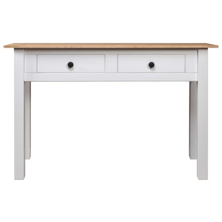 Table console Blanc 110x40x72 cm Pin solide Gamme Panama 2