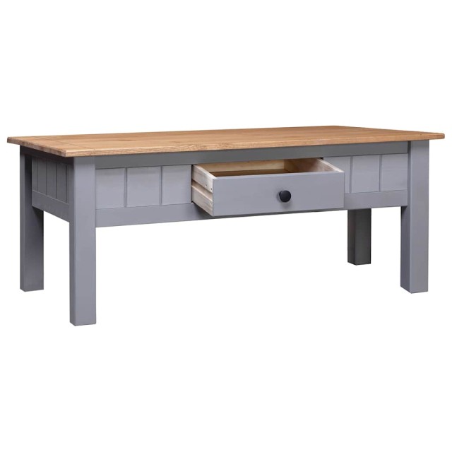 Table basse Gris 100x60x43,5 cm Pin massif Assortiment Panama
