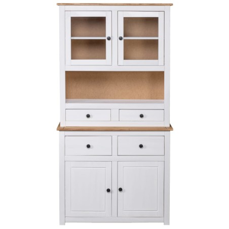 Buffet haut Blanc 93x40,5x180 cm Pin Gamme Panama