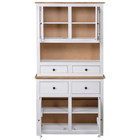 Buffet haut Blanc 93x40,5x180 cm Pin Gamme Panama