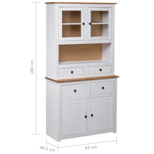 Buffet haut Blanc 93x40,5x180 cm Pin Gamme Panama