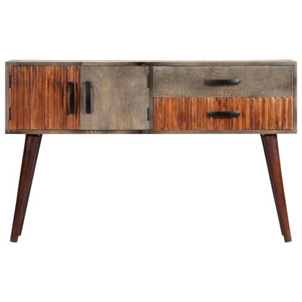 Table console Gris 120x35x75 cm Bois de manguier massif brut 2