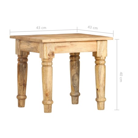 Table d'appoint 43 x 43 x 40 cm Bois de manguier massif