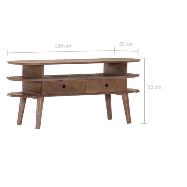 Meuble TV 110x35x50 cm Bois d'acacia solide