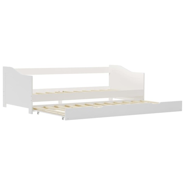 Cadre de lit extensible sans matelas blanc bois de pin 90x200cm
