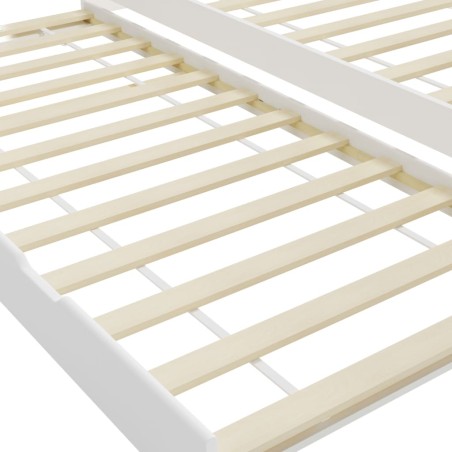 Cadre de lit extensible sans matelas blanc bois de pin 90x200cm