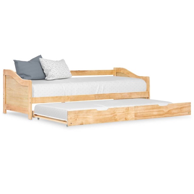 Cadre de lit extensible sans matelas bois de pin 90x200 cm