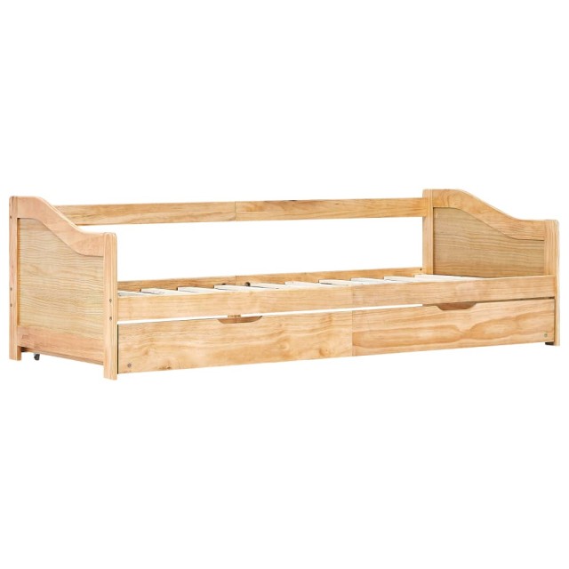 Cadre de lit extensible sans matelas bois de pin 90x200 cm