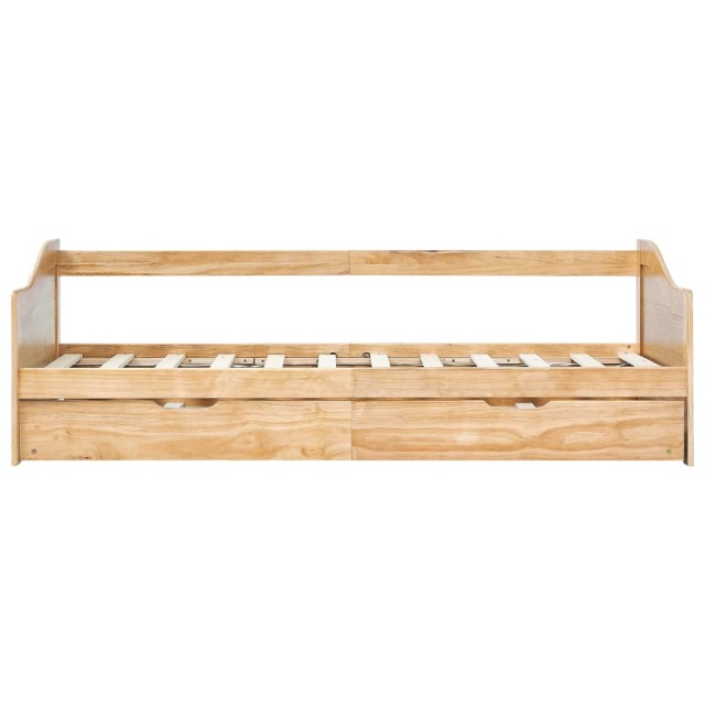 Cadre de lit extensible sans matelas bois de pin 90x200 cm