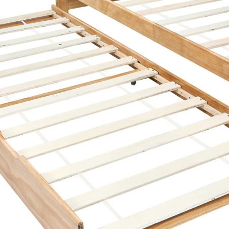 Cadre de lit extensible sans matelas bois de pin 90x200 cm
