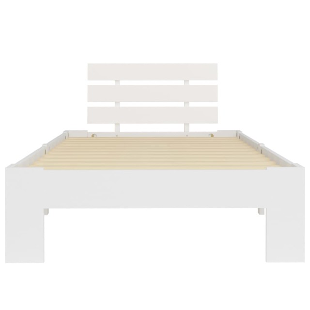 Cadre de lit sans matelas blanc bois de pin massif 90x200 cm