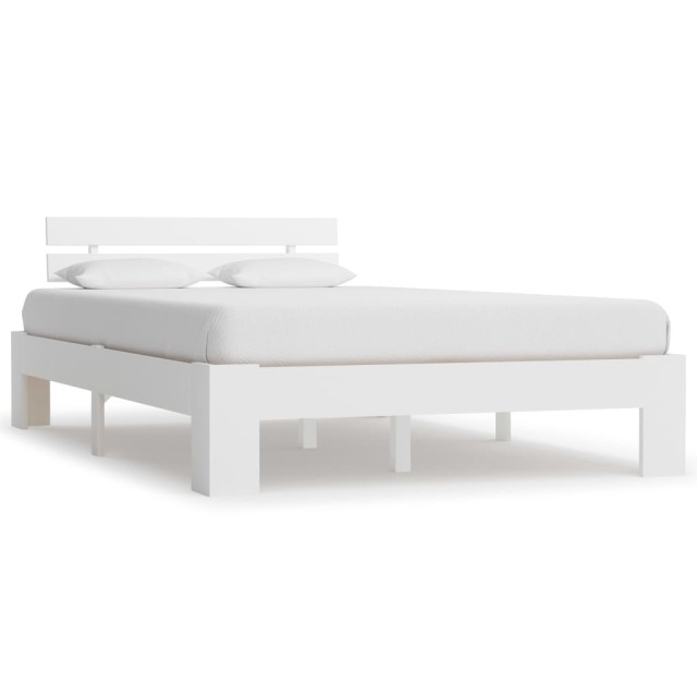 Cadre de lit sans matelas blanc bois de pin massif 120x200 cm