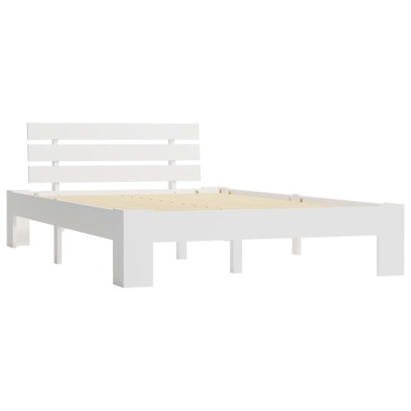 Cadre de lit sans matelas blanc bois de pin massif 120x200 cm