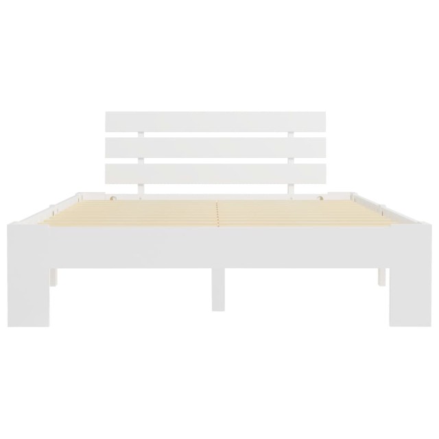 Cadre de lit sans matelas blanc bois de pin massif 120x200 cm